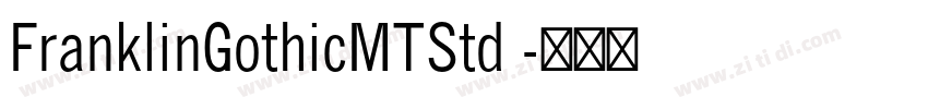 FranklinGothicMTStd 字体转换